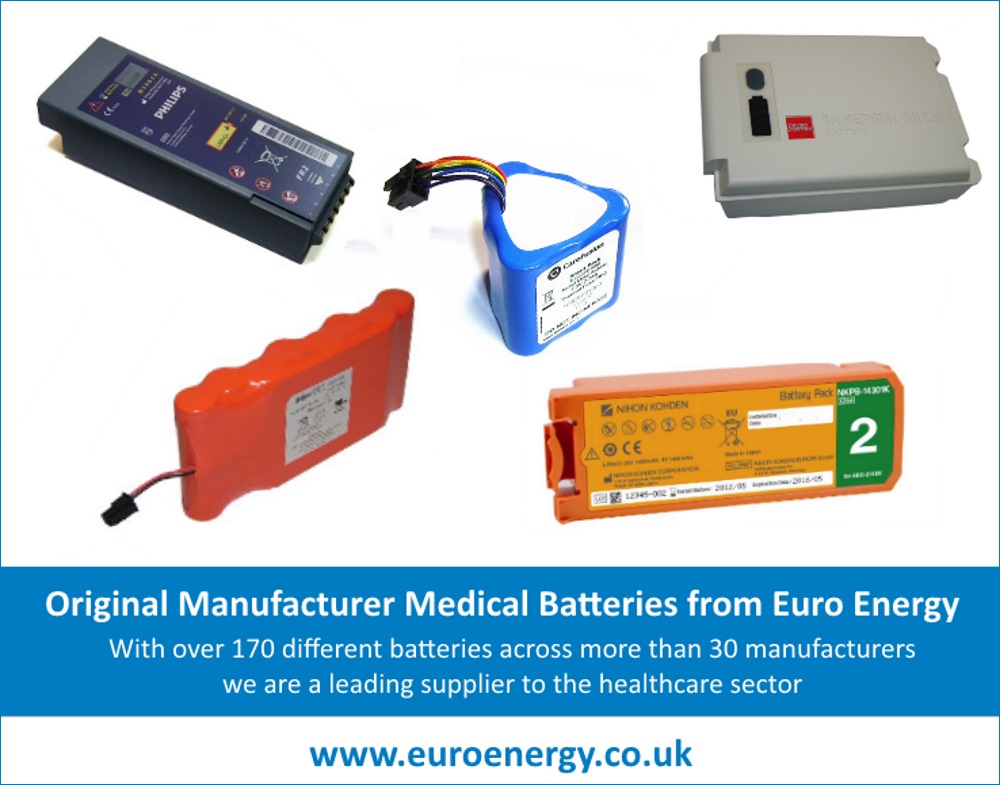 Euro Energy continues to grow its range of original manufacturer medical batteries