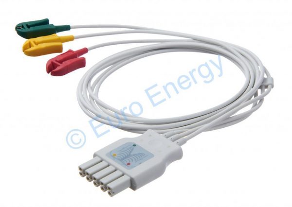 Draeger 3 Lead Dual-Pin Connector IEC 1m MP03411 Original ECG cable