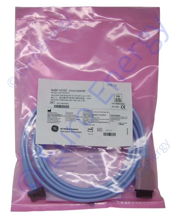 GE Female Slip Luer Blue 8ft 2017009-001 Original NIBP Neonatal Hose