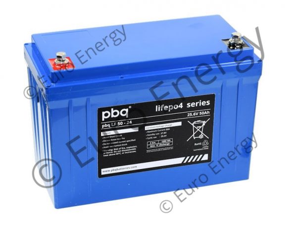 PBQ 50-24 LiFePO4 25.6v 50Ah Lithium Ferro Phosphate Battery 04761