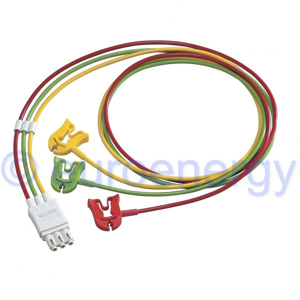 Philips Cable 3-lead Grabber IEC ICU Lead Set M1672A/989803145101 06000