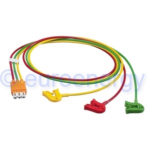Philips Cable 3-lead Grabber IEC, OR, orange-coloured head, trunk Lead Set M1678A 989803145141
