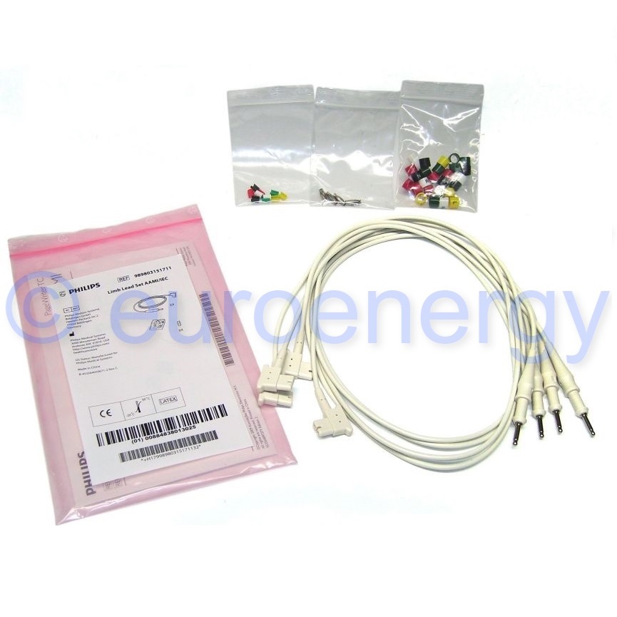 Philips Limb Lead Set AAMI and IEC Diagnostic ECG Original Medical Patient Cable and Lead Set 989803151711