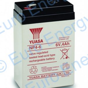 Yuasa NP4-6 AGM Sealed Lead Acid Battery 04114