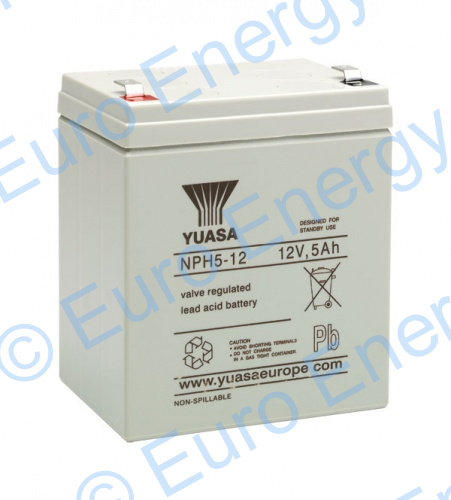Yuasa NPH5-12 AGM Sealed Lead Acid Battery 04160