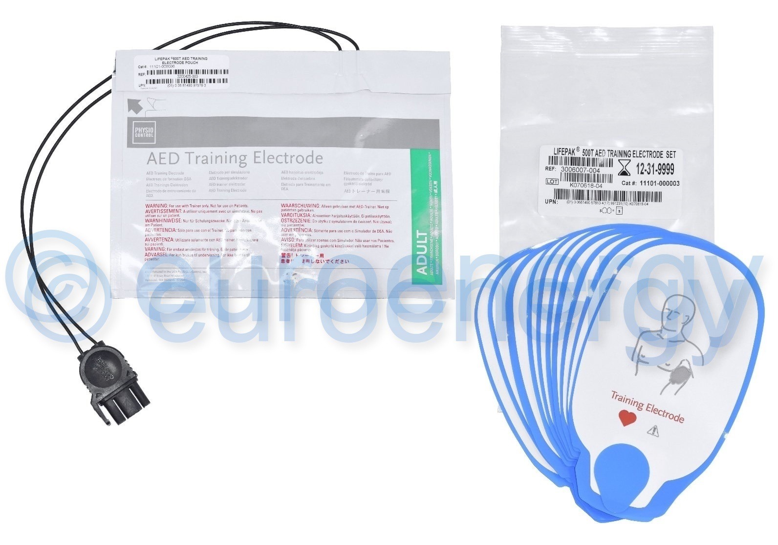Physio Control Lifepak 1000 AED Training Electrode Set 5 pairs 11101-000004 Original Medical Accessory