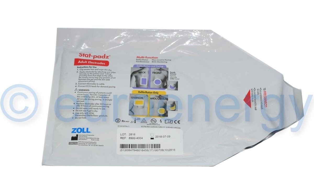 Zoll AED Adult Stat-Padz - 12 Pack 8900-4003-49 Original Medical Accessory