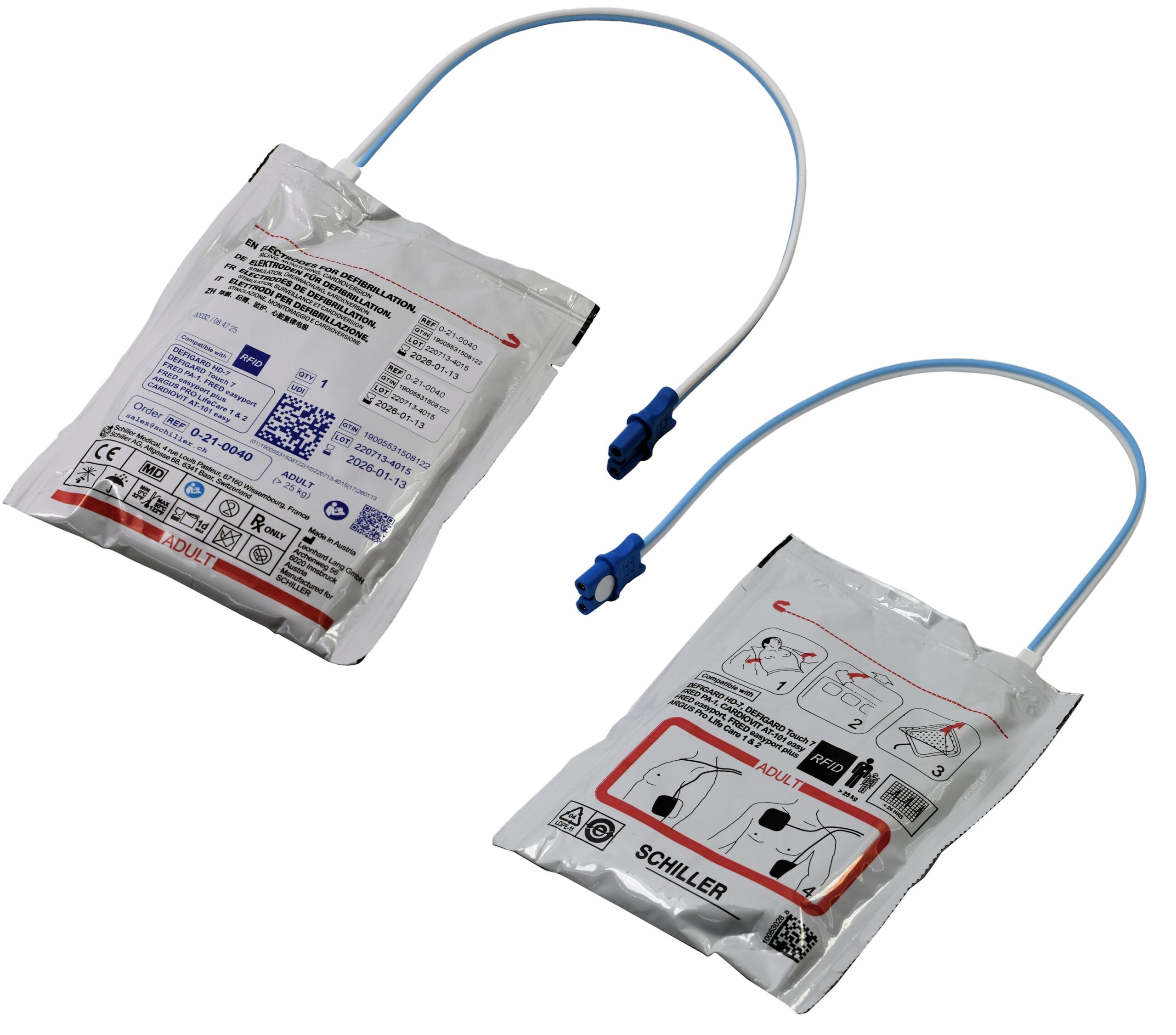 Schiller FRED PA-1 Adult Electrodes Original Medical Accessory
